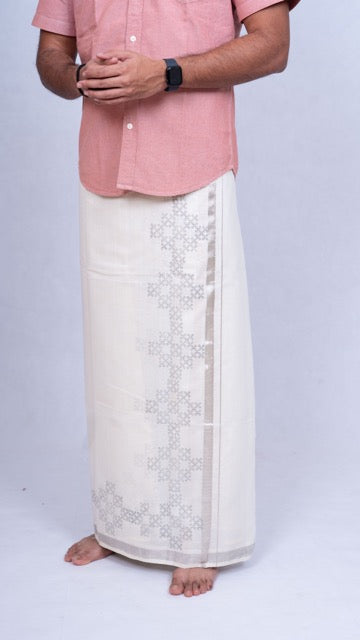 Chiku Kolam - Silver Border Series - 8 Muzham - Double