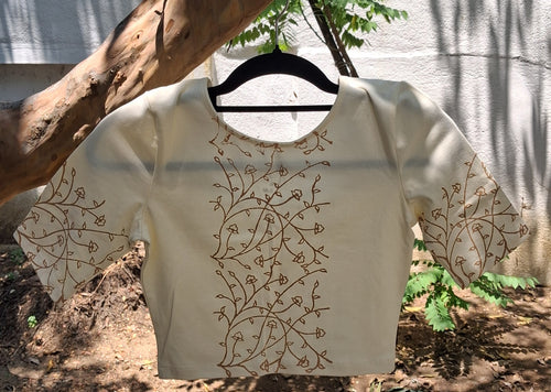 Block Printed Saree Blouse | Filigree