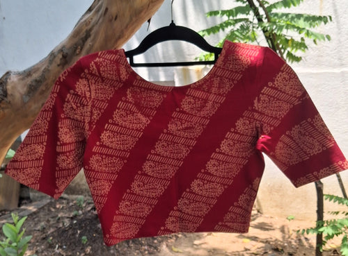 Block Printed Saree Blouse | Groove