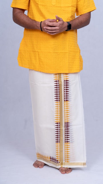 Gopuram - Gold Border Series - 8 Muzham - Double