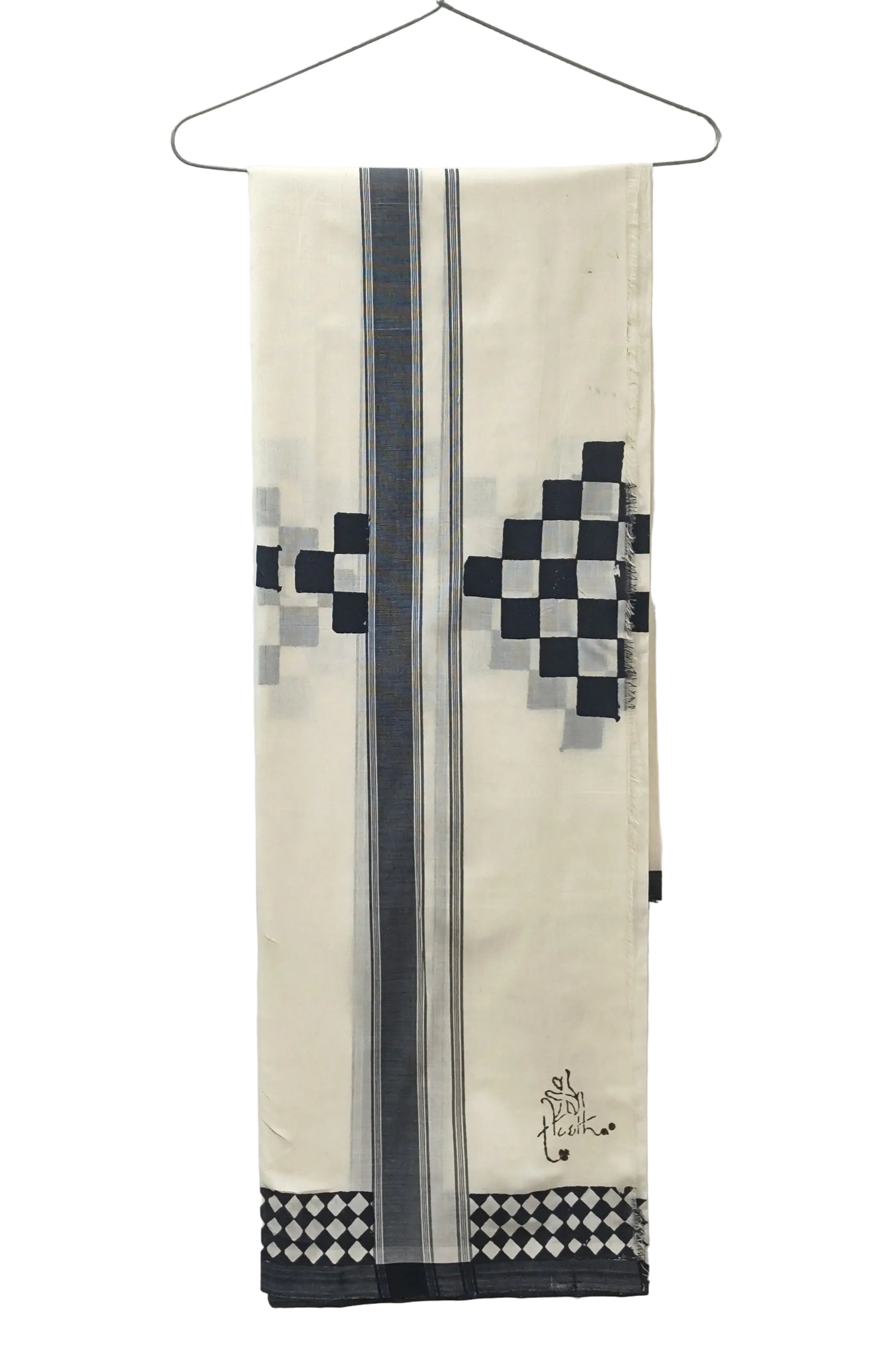 Double layer Veshti for Men | Checkmate