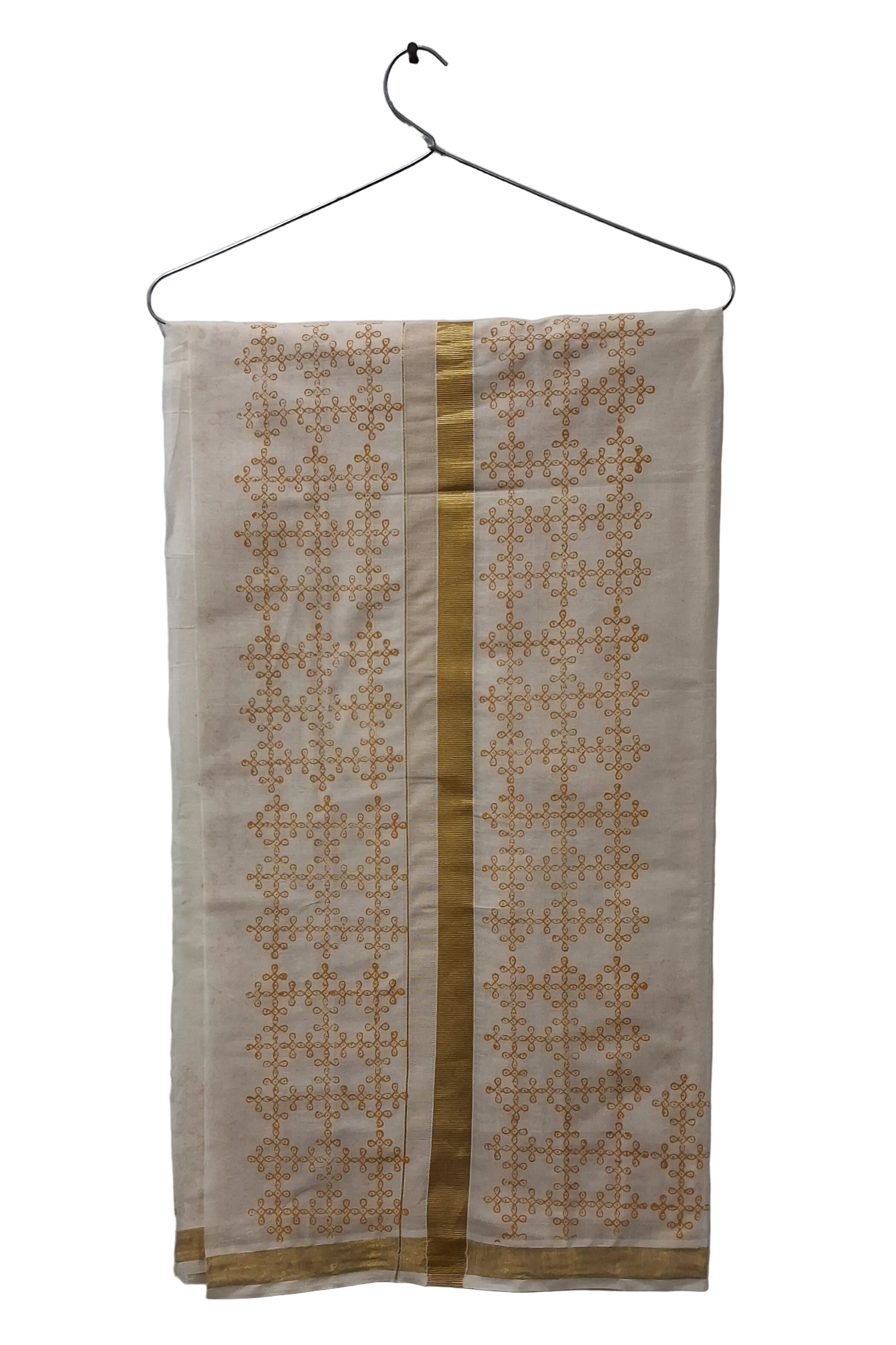Double layer Veshti for Men | Chiku Kolam