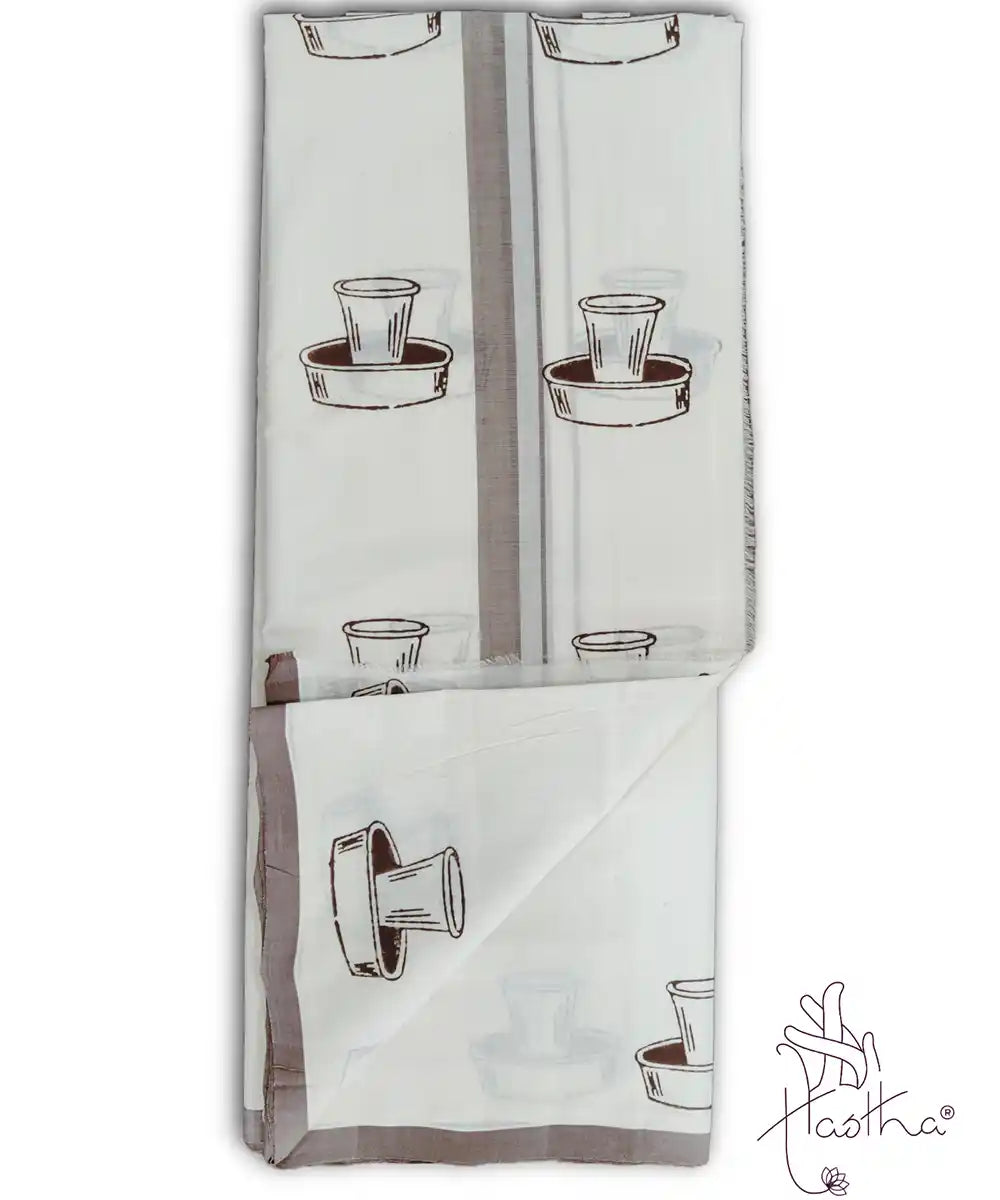 Double layer Veshti for Men | Davara Coffee