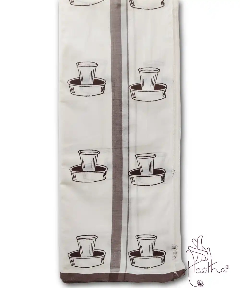Double layer Veshti for Men | Davara Coffee