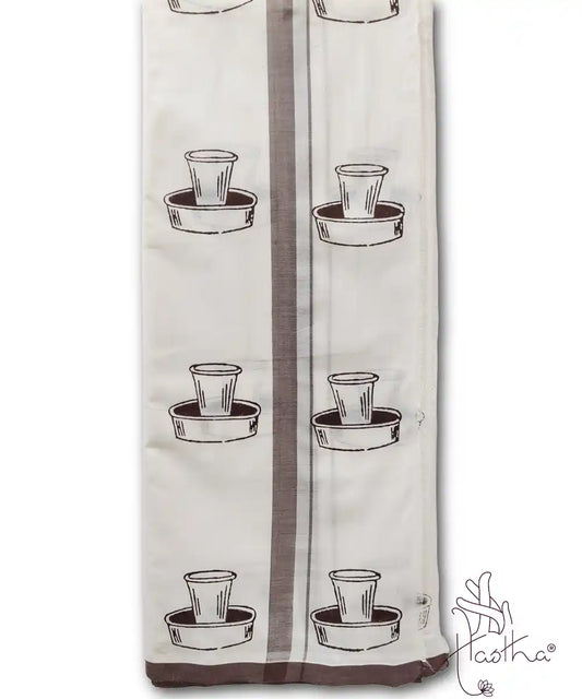 Davara Coffee Veshti - 8 Muzham - Double