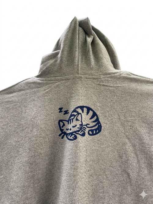 Block Printed Hoodie | Meow