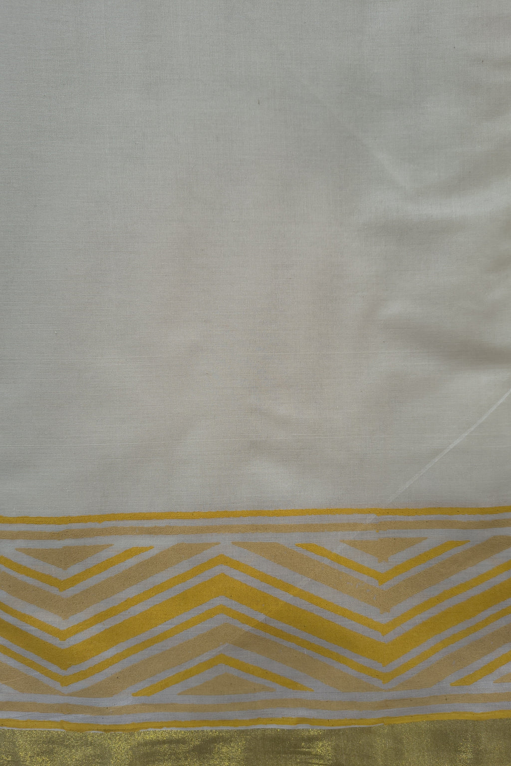 Double layer Veshti for Men | Herringbone in Gold