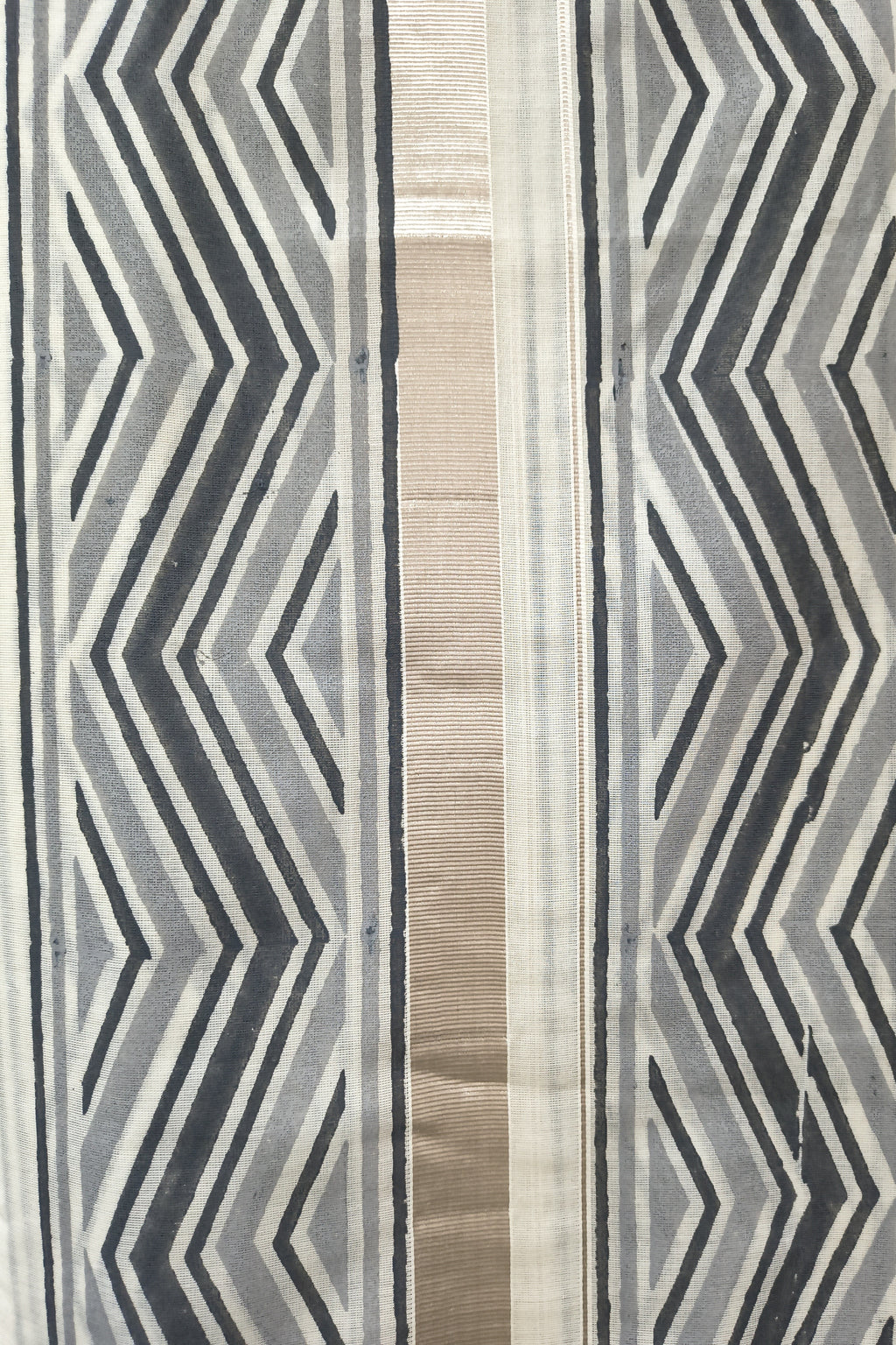 Double layer Veshti for Men | Herringbone in Silver