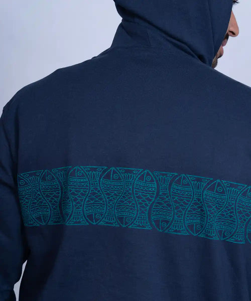 Block Printed Hoodie | Pisces