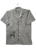 Block Printed Cotton Shirt | Granite