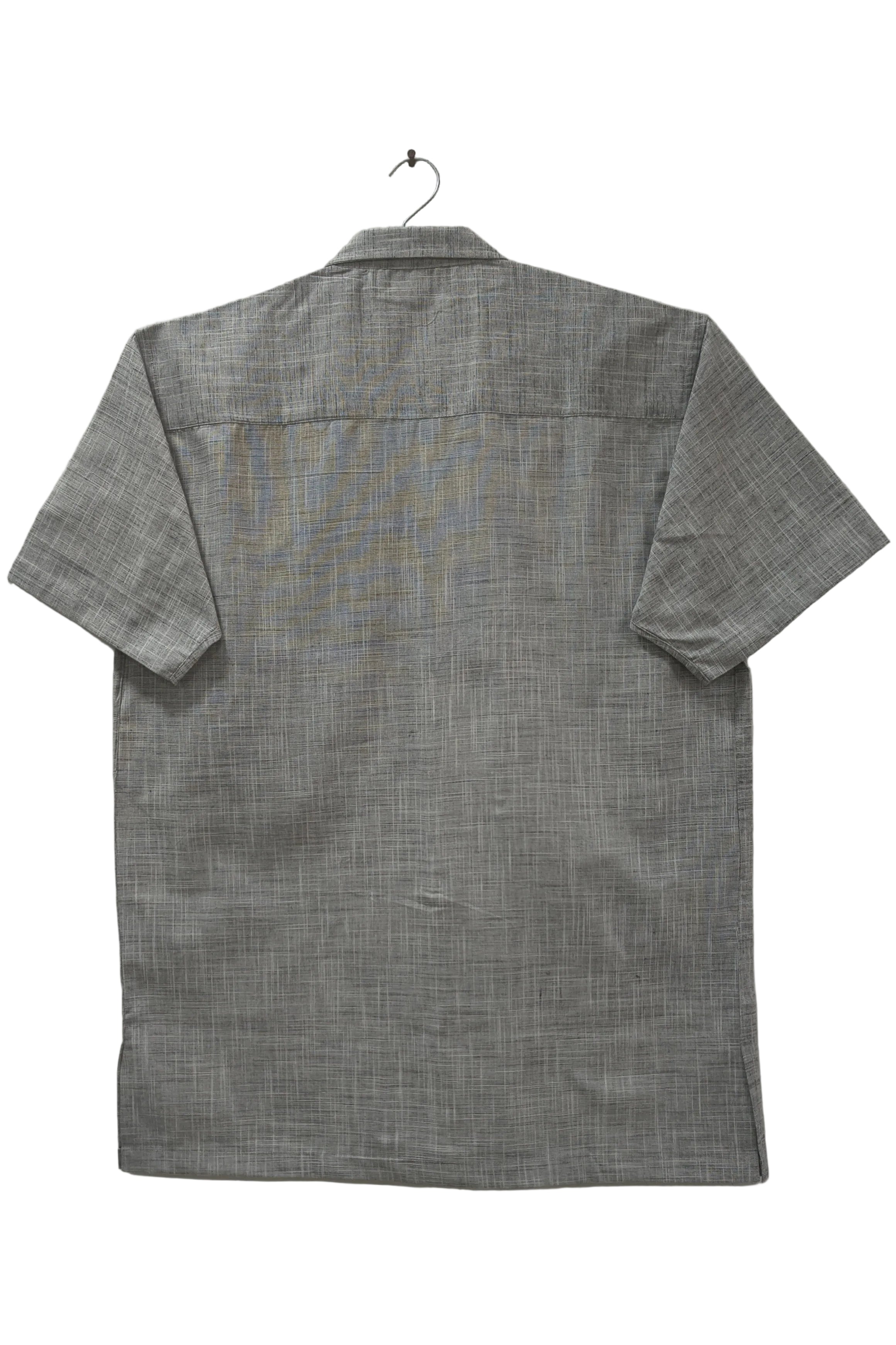 Block Printed Cotton Shirt | Granite