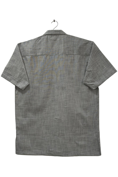 Block Printed Cotton Shirt | Granite