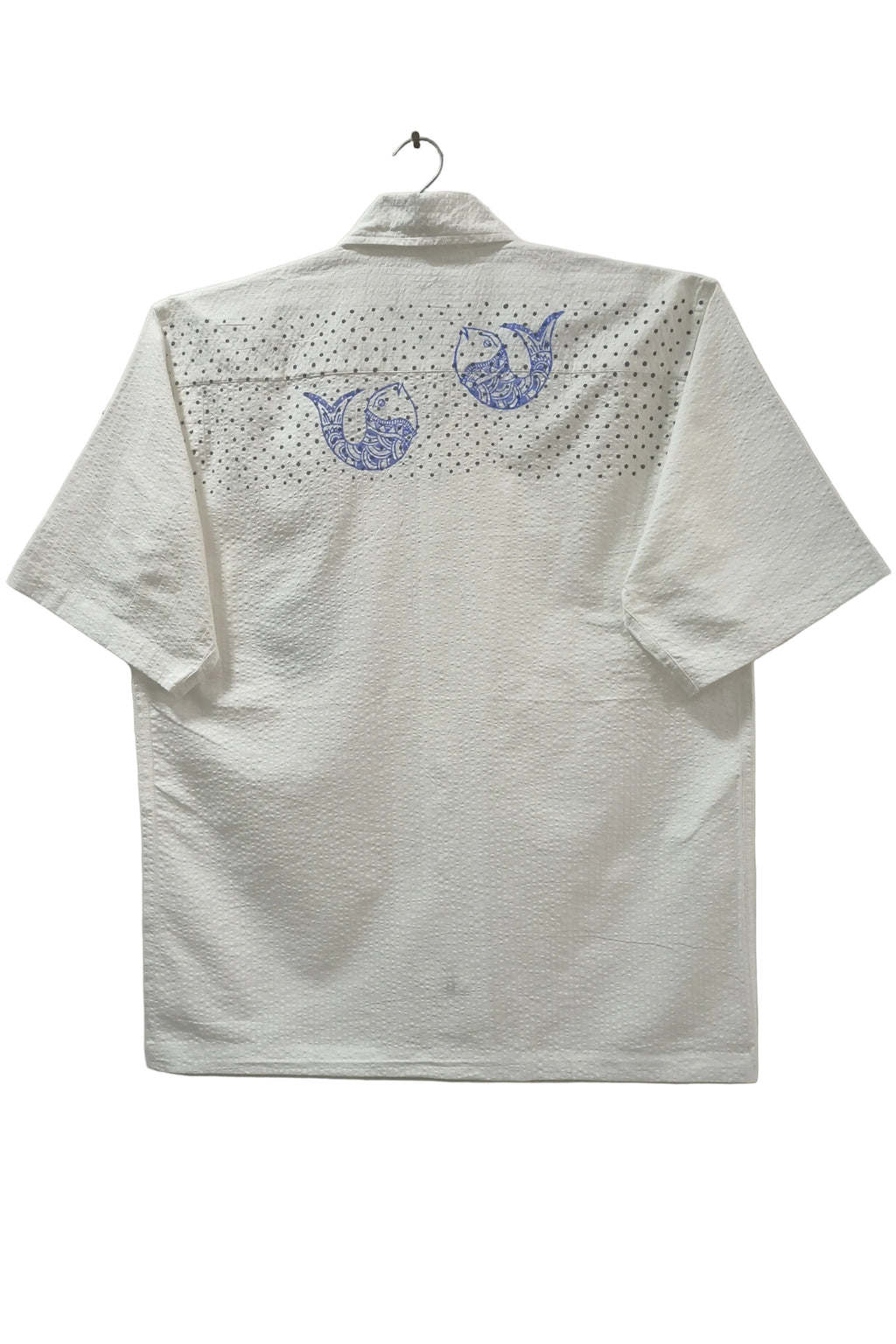 Block Printed Cotton Shirt | Cobalt