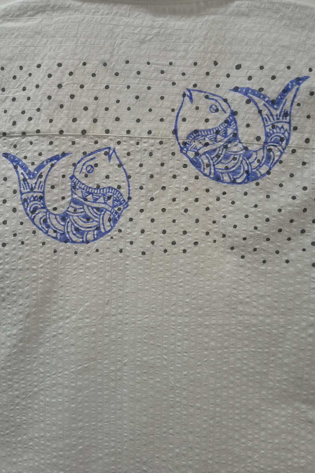 Block Printed Cotton Shirt | Cobalt