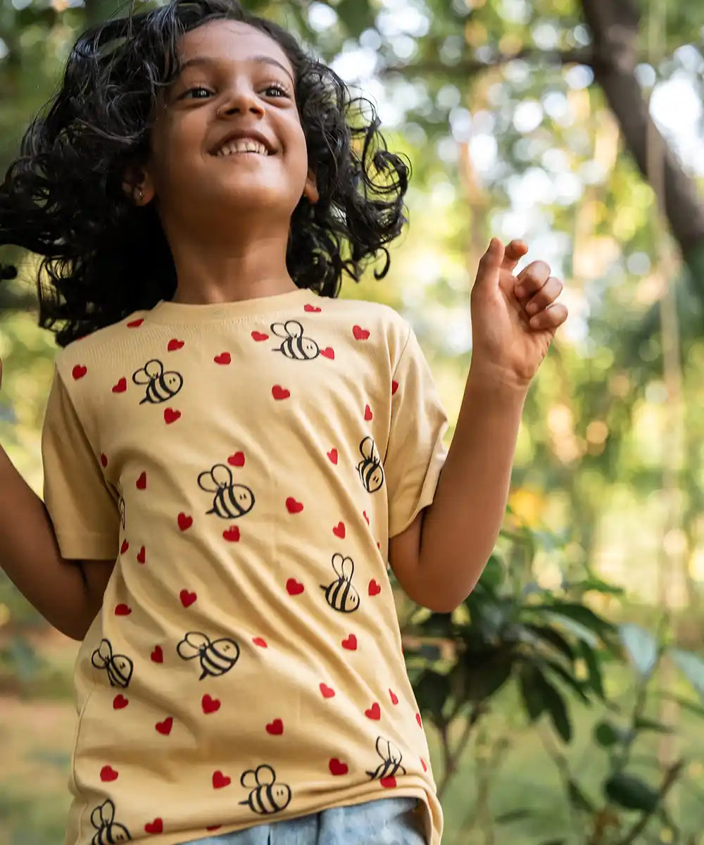 Kids Cotton Tee | Heartbees