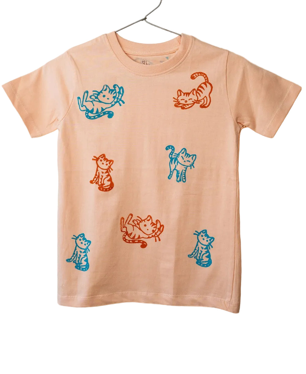 Kids Cotton Tee | Mini Meow