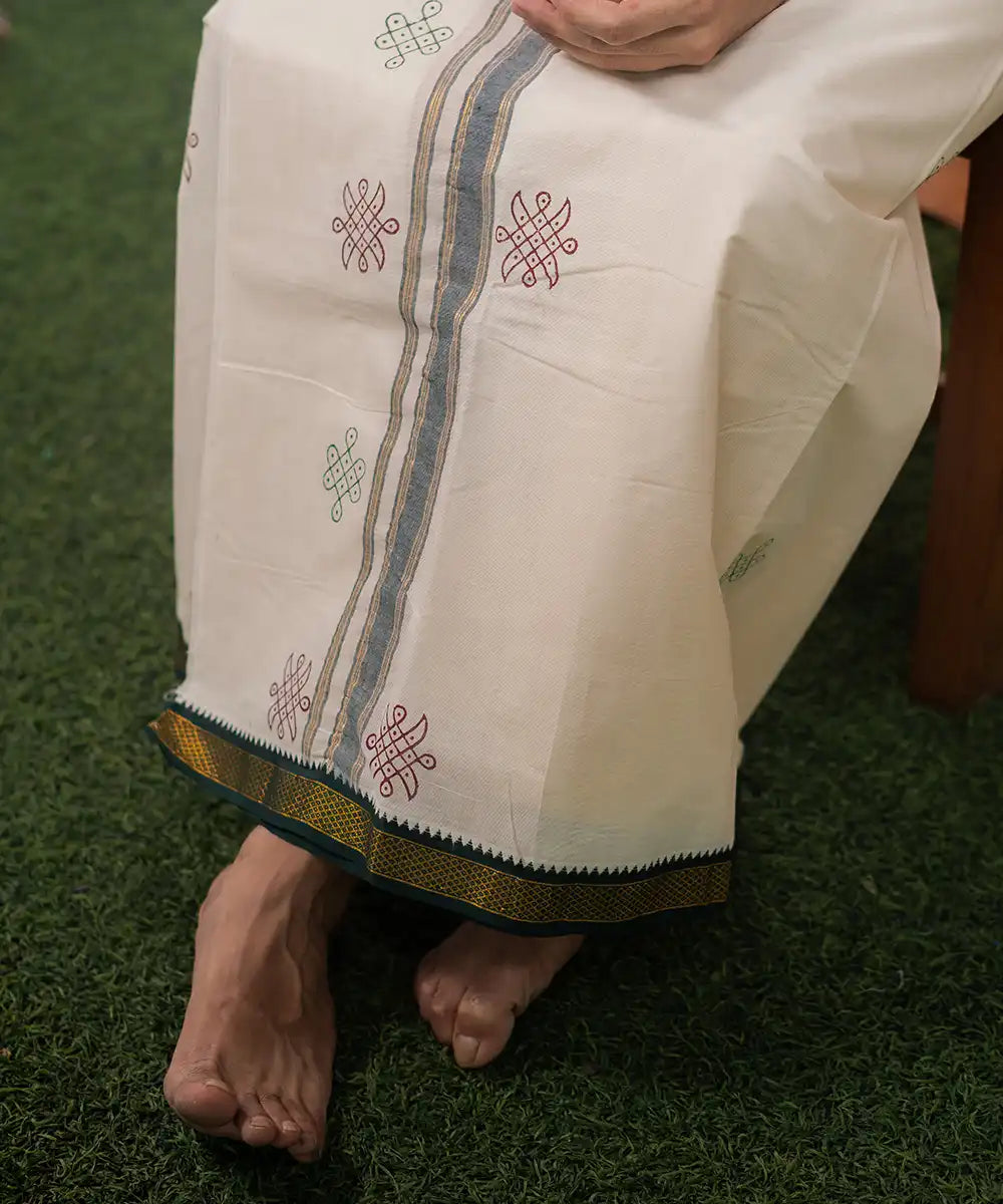 Double layer Veshti for Men | Kolam Calling