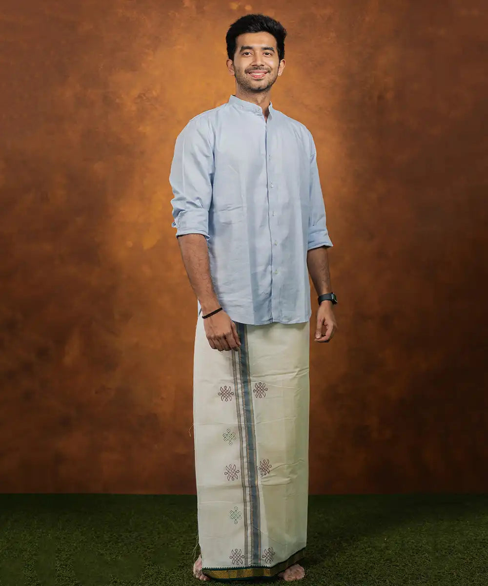 Double layer Veshti for Men | Kolam Calling