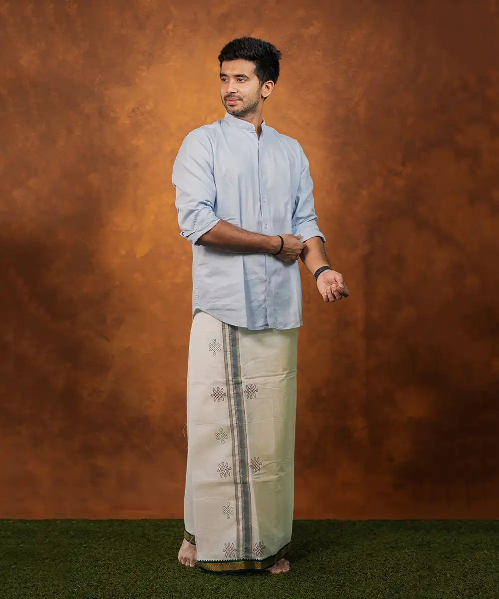 Double layer Veshti for Men | Kolam Calling