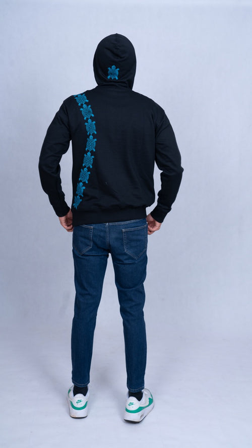 Block Printed Hoodie | Turtle Tang
