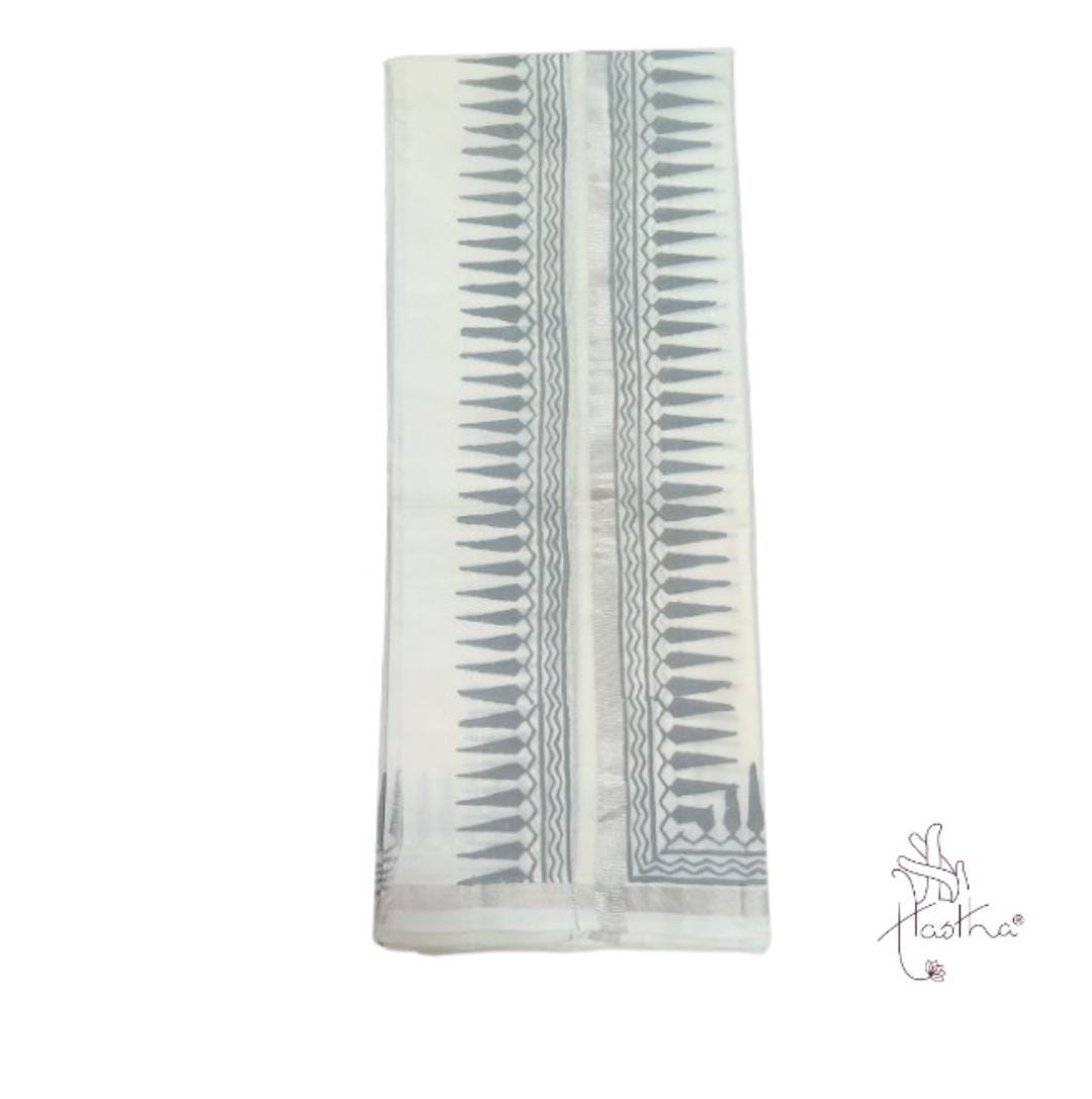 Vibhuti - Silver Border Series - 8 Muzham - Double